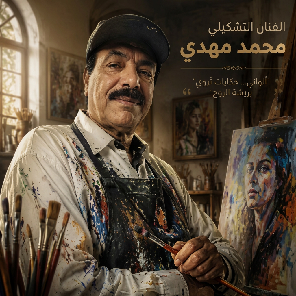 The artist in his studio